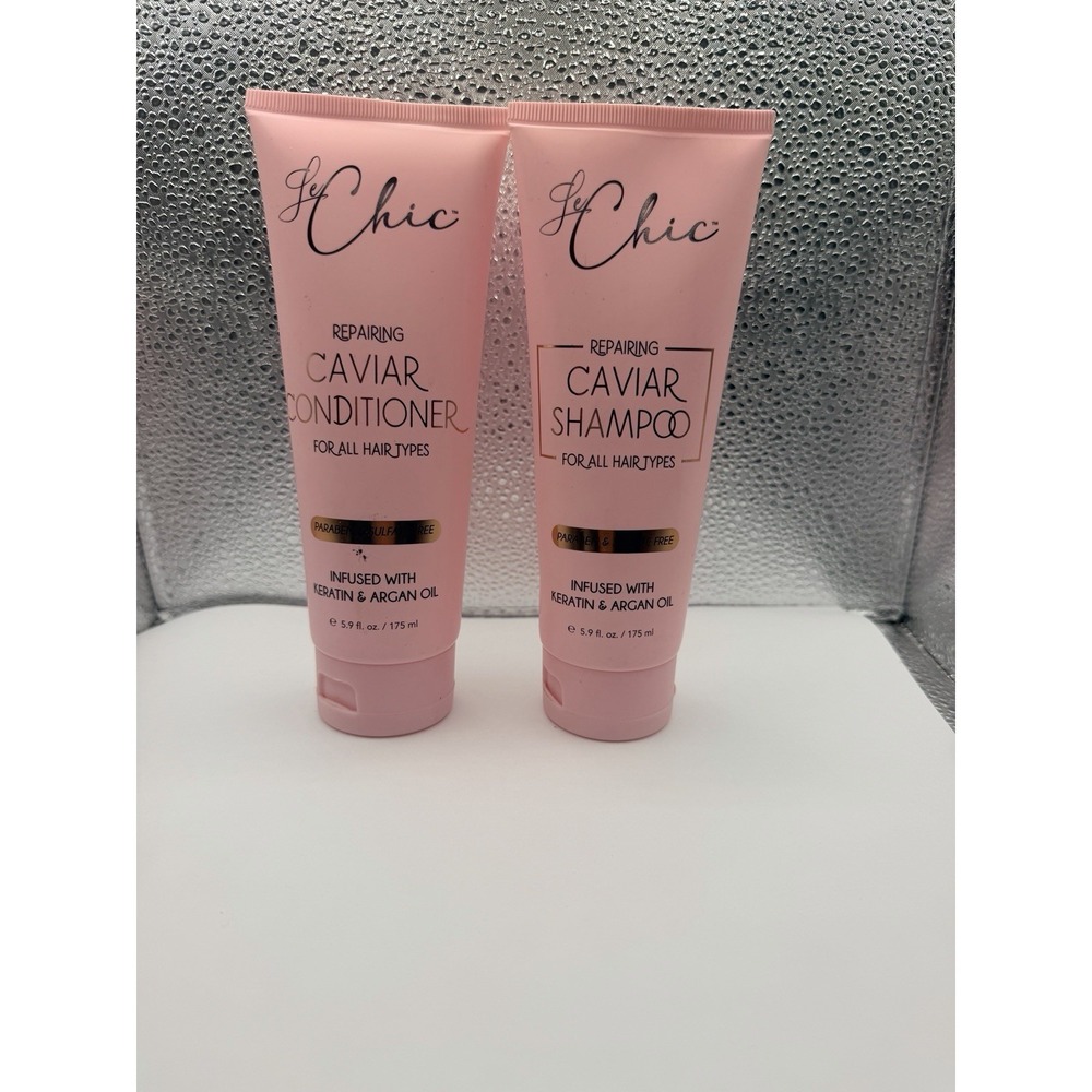 Le Chic Repairing Caviar Shampoo & Conditioner Set, Keratin, Paraben-Free, 5.9oz